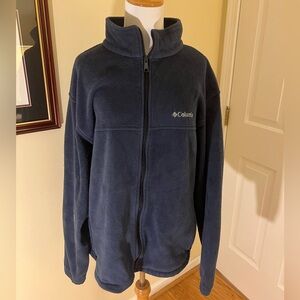Columbia Navy Blue Fleece Jacket - Men’s XXL